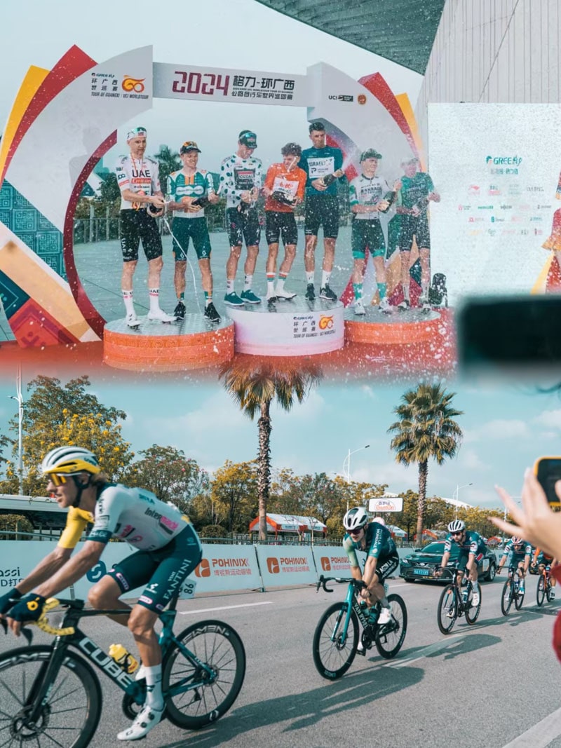 Co-märke cykling solglasögon med 2024 UCI WorldTour/Tour of Guangxi